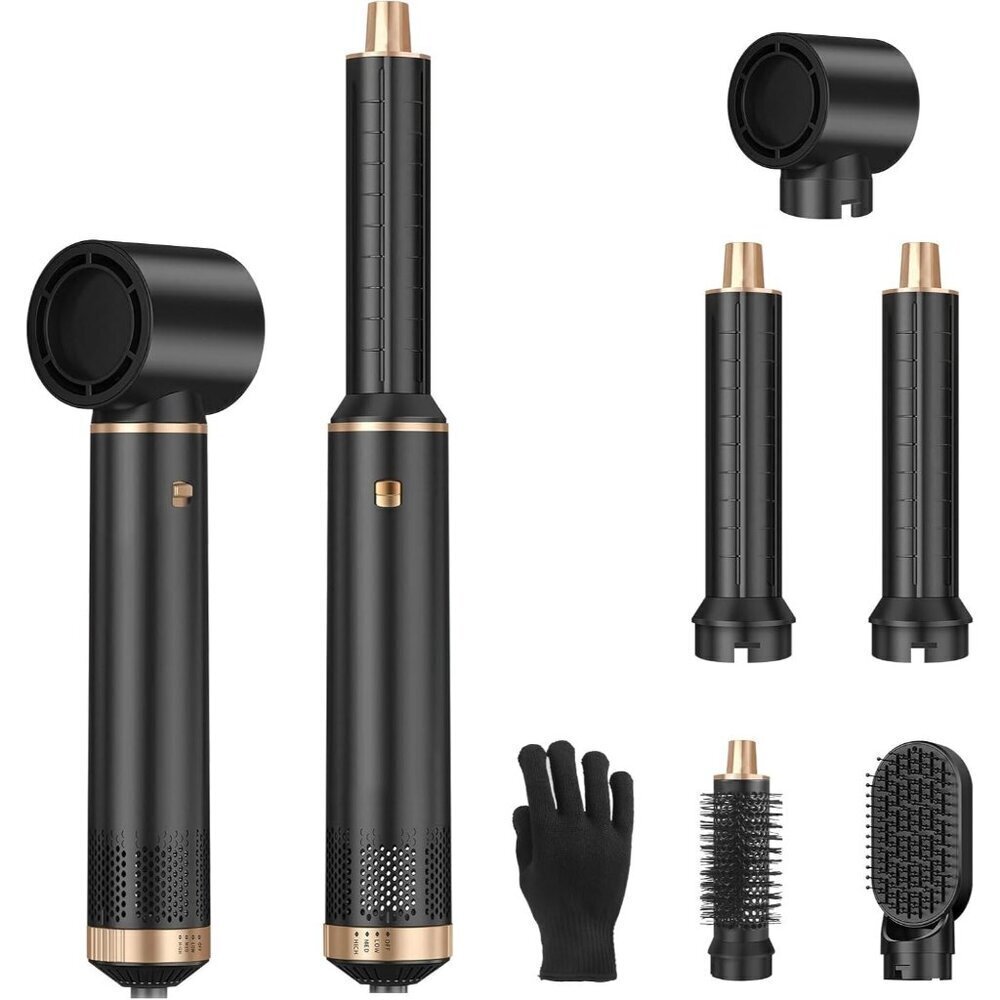 Multi Hot Air Styler Set 5 in 1 Lightweight 800W for Curling Straightening